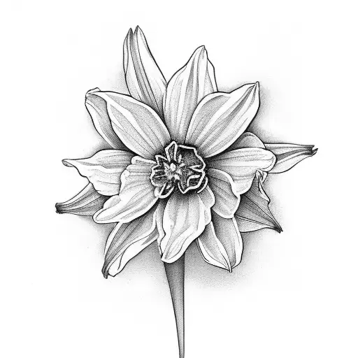 marigold and daffodil tattoo design idea