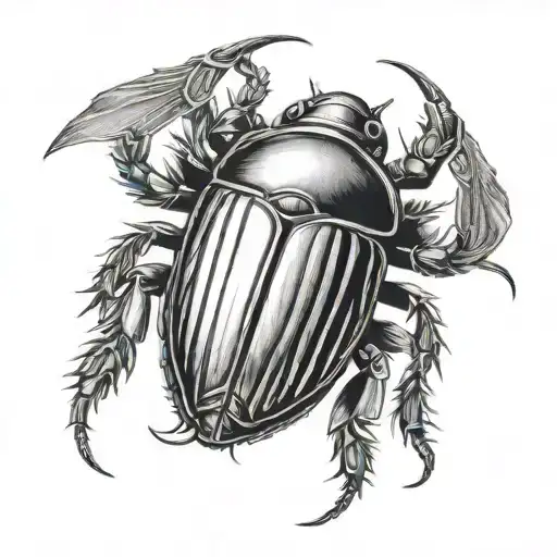 scarab beetle tattoo design idea