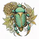 scarab beetle tattoo design idea