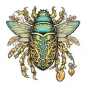 scarab beetle tattoo design idea