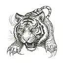 tiger scratch marks tattoo design idea
