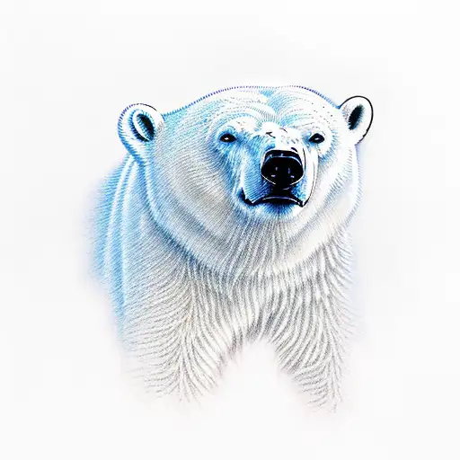 polar bear tattoo design idea