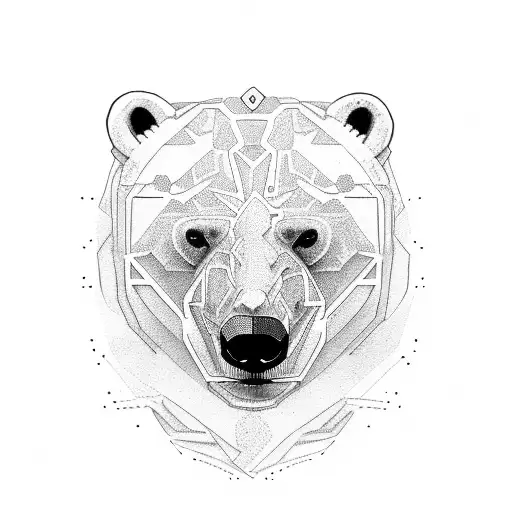 polar bear tattoo design idea