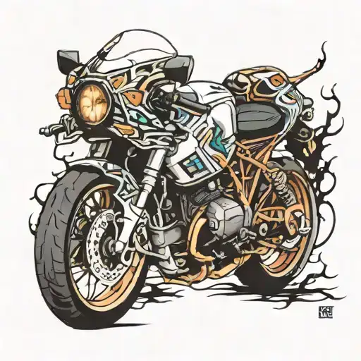 lightning bmw tattoo design idea