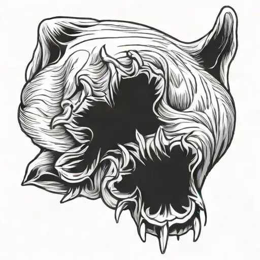 outline of staffys paw  tattoo design idea