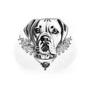 Dog tattoo design idea