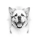 Dog tattoo design idea