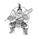 samurai sumo warrior tattoo design idea