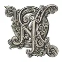 SJW monogram using the letters tattoo design idea