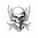 Skeleton Billy the kid tattoo design idea