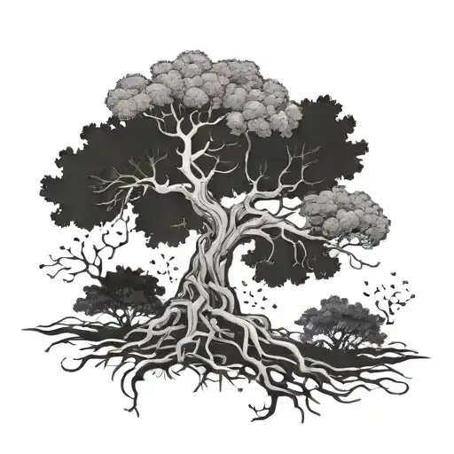 poision tree tattoo design idea