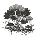 poision tree tattoo design idea