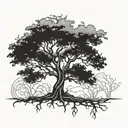 poision tree tattoo design idea