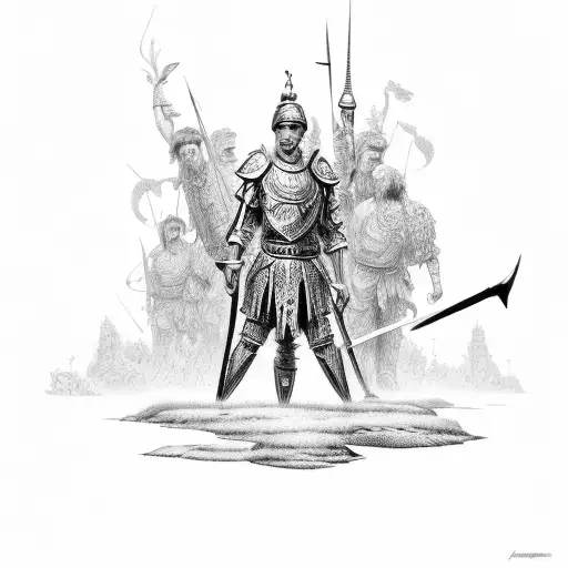 David and Goliath tattoo design idea