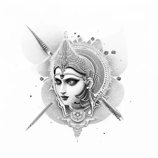 rama de lavanda con el número 23  tattoo design idea