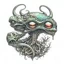 alien psychedelic ketamine dmt psilocybin tattoo design idea