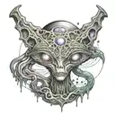 alien psychedelic ketamine dmt psilocybin tattoo design idea