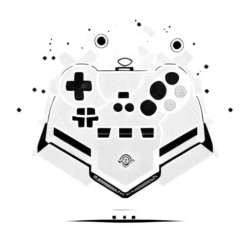 Combine your favorite anime character with a gaming console controller tattoo design idea