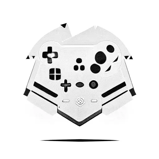 Combine your favorite anime character with a gaming console controller tattoo design idea