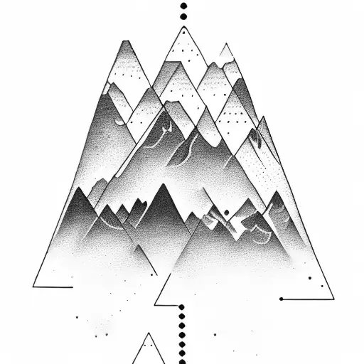 A self-love affirmation written in a stylish font, with a mountain silhouette incorporated tattoo design idea