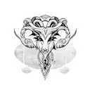 aquarius dominant mixed with aries and gemini tattoo design idea