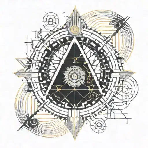 Fibonacci sequence pattern tattoo design idea