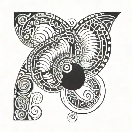 Fibonacci sequence pattern tattoo design idea