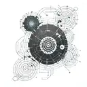 Fibonacci sequence pattern tattoo design idea