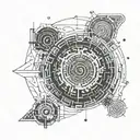 Fibonacci sequence pattern tattoo design idea
