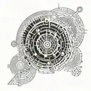 Fibonacci sequence pattern tattoo design idea