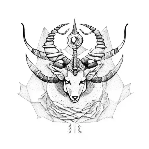 Capricorn and Gemini tattoo design idea