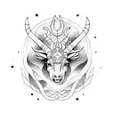 Capricorn and Gemini tattoo design idea