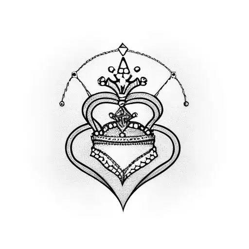 i'm wearing my heart like a crown tattoo design idea