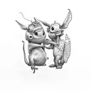 lilo and stitch tattoo design idea