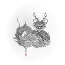  name Paty & Fer tattoo design idea