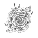 Flower name Paty & Fer tattoo design idea