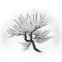 Cherry Blossom Tree and Branch tattoo design idea