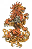 scottish red lion rampant  tattoo design idea