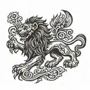 lion rampant lion tattoo design idea