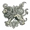 lion rampant lion tattoo design idea