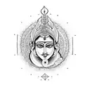shiv Parvati  tattoo design idea