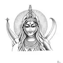 shiv Parvati  tattoo design idea