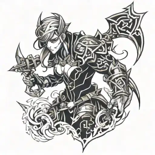 league of legends theme tattoo tattoo design idea