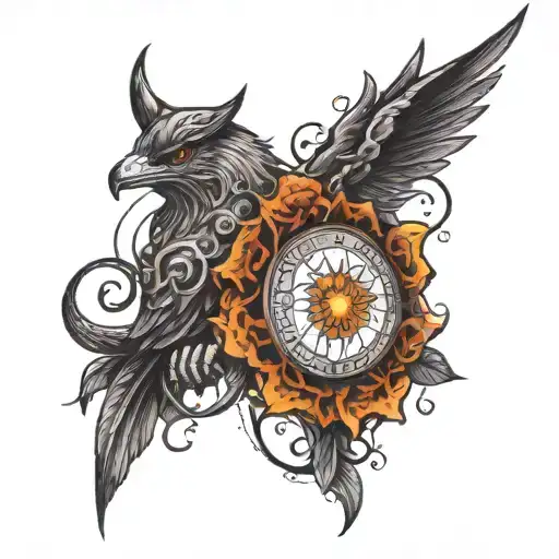 dark one, loyal, bright light tattoo design idea