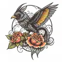 dark one, loyal, bright light tattoo design idea