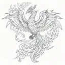 phoenix sleeve tattoo design idea