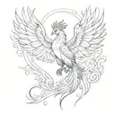 phoenix sleeve tattoo design idea
