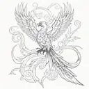 phoenix sleeve tattoo design idea