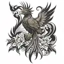 phoenix sleeve tattoo design idea