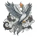 phoenix sleeve tattoo design idea